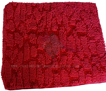 China Bulk Microfiber Rags cleaning cloth Pad Factory Custom Red Microfiber Towel Mats Map Supplier
